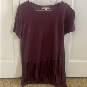 Urban Outfitters Purple Peplum Shirt